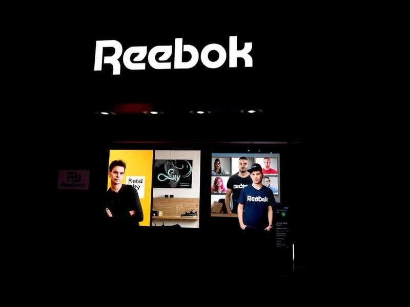 Close-up of Reebok shoe technology